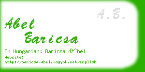 abel baricsa business card